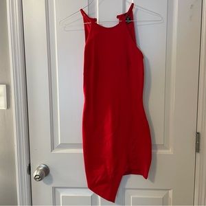 Red mini dress